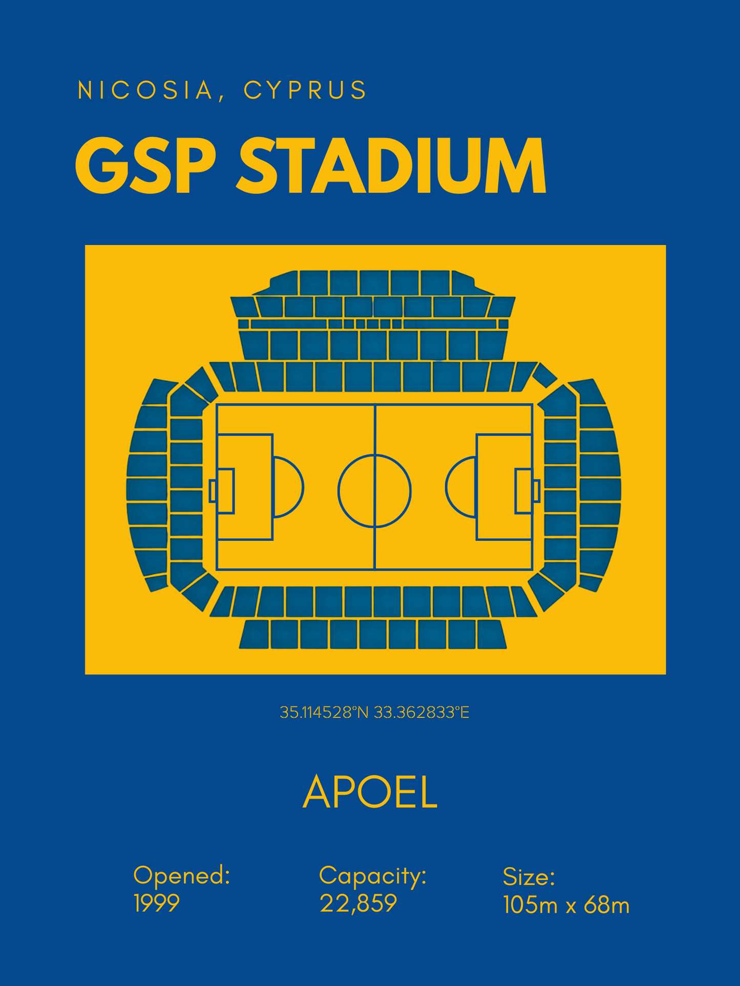 APOEL - Stadium Layout Poster